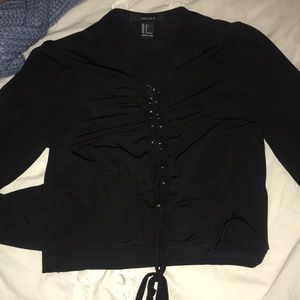 Crop long sleeve shirt